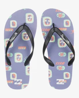 Billabong Men's Tides Flip Flops Light Purple EBYL100027-SKW0