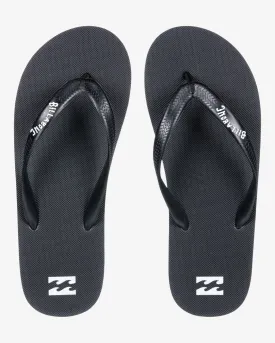 Billabong Men's Tides Slice Flip Flops Black EBYL100023-BLK
