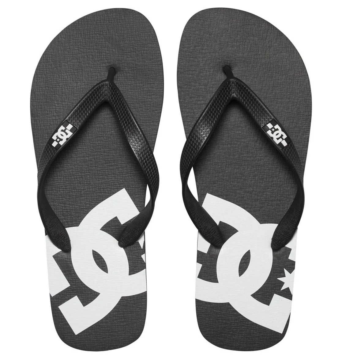 DC Men's Spray Flip Flops Black/Black/White ADYL100080-BLW