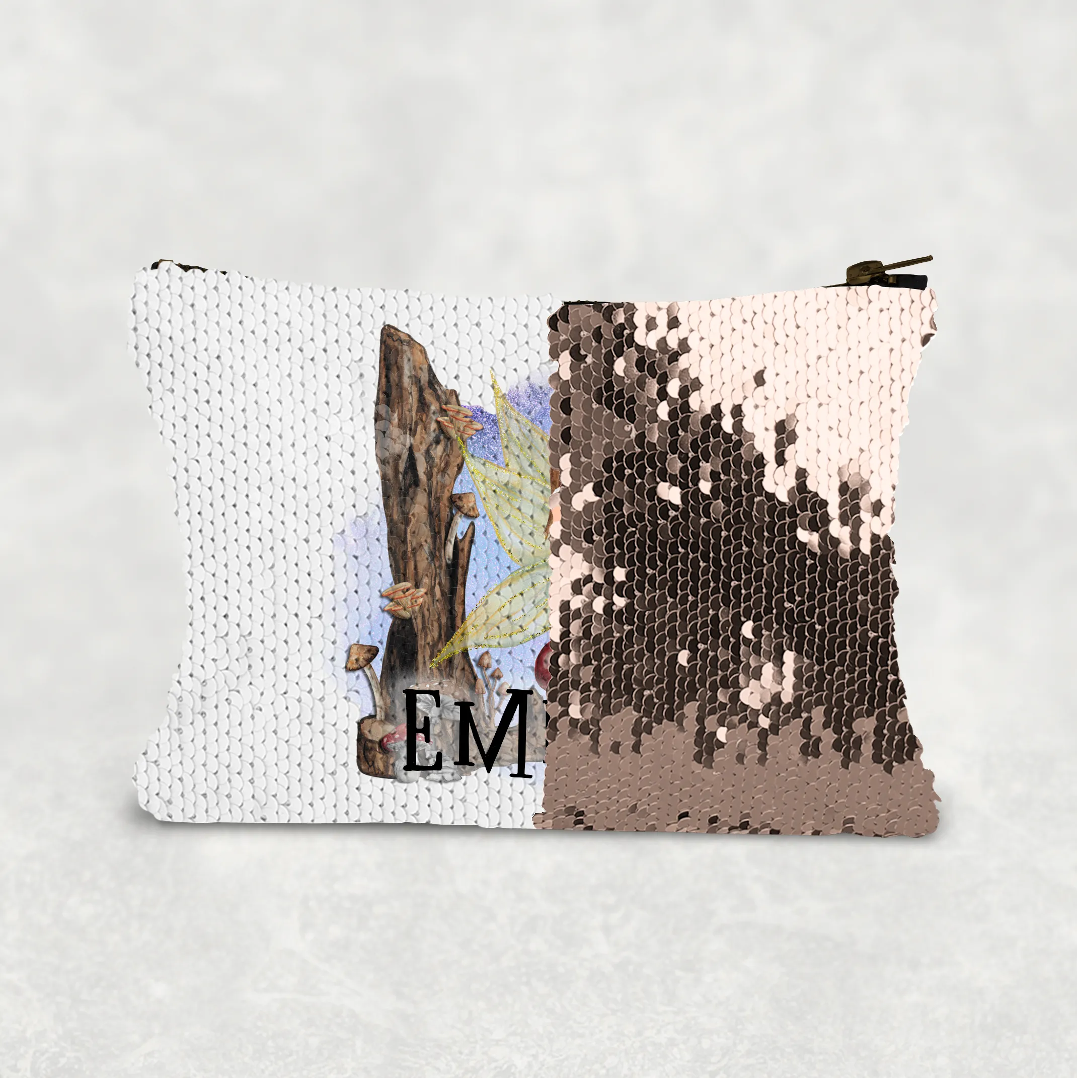Fairy Toadstool Sequin Personalised Bag