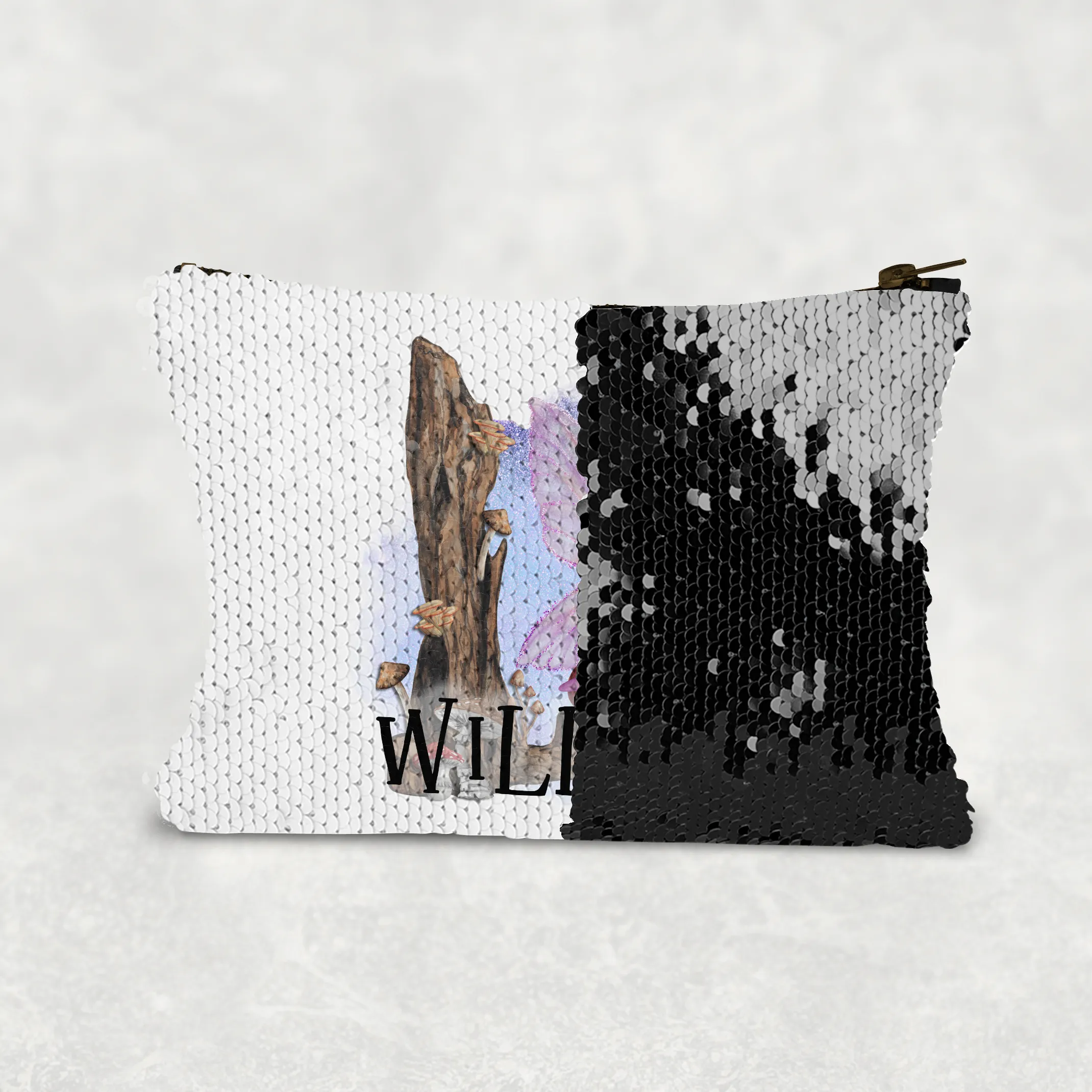 Fairy Toadstool Sequin Personalised Bag