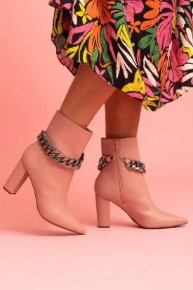 Jade Boot Pink/Brushed Metal