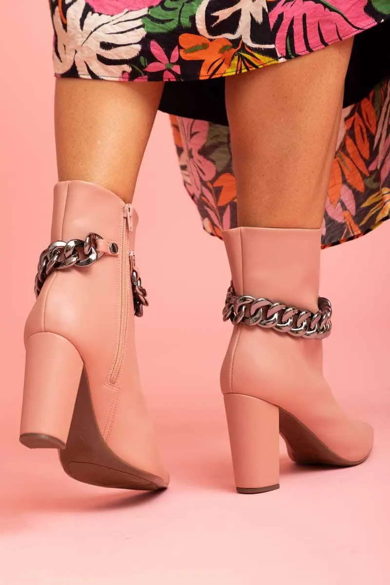 Jade Boot Pink/Brushed Metal