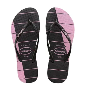 Kids Slim Trio Stripes - Black/Rose Cream
