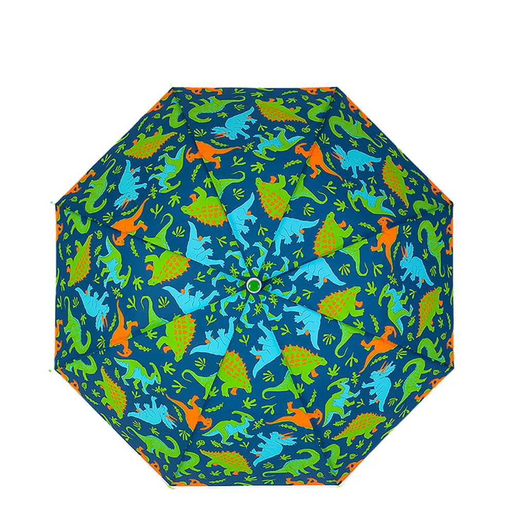 Little Surprise Box Dinosaur Kingdom  Blue & Green Umbrella for Kids