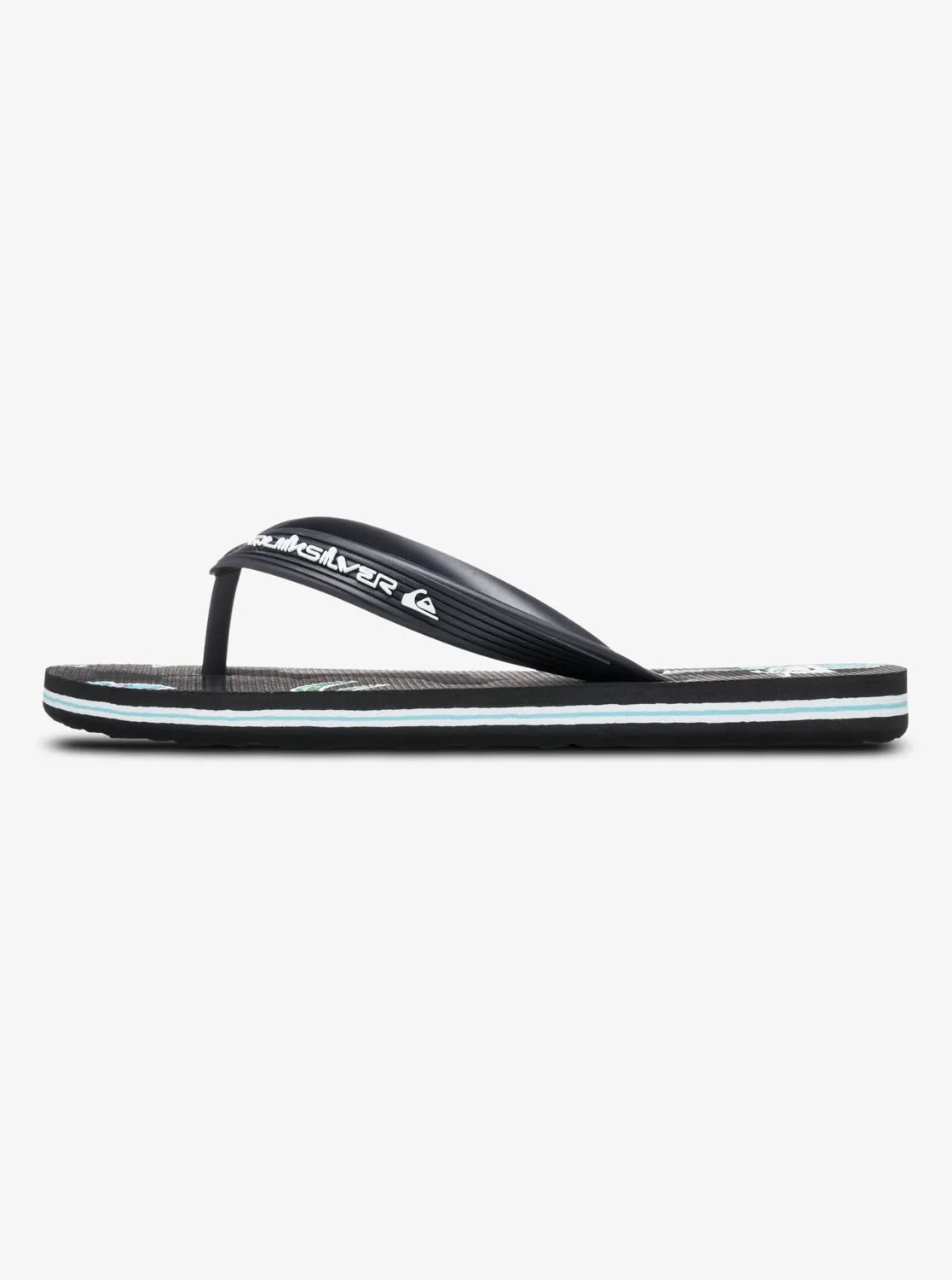 Quiksilver Kids' Molokai Art 25 Flip Flops Black Backyards AQBL100624-KVJ7