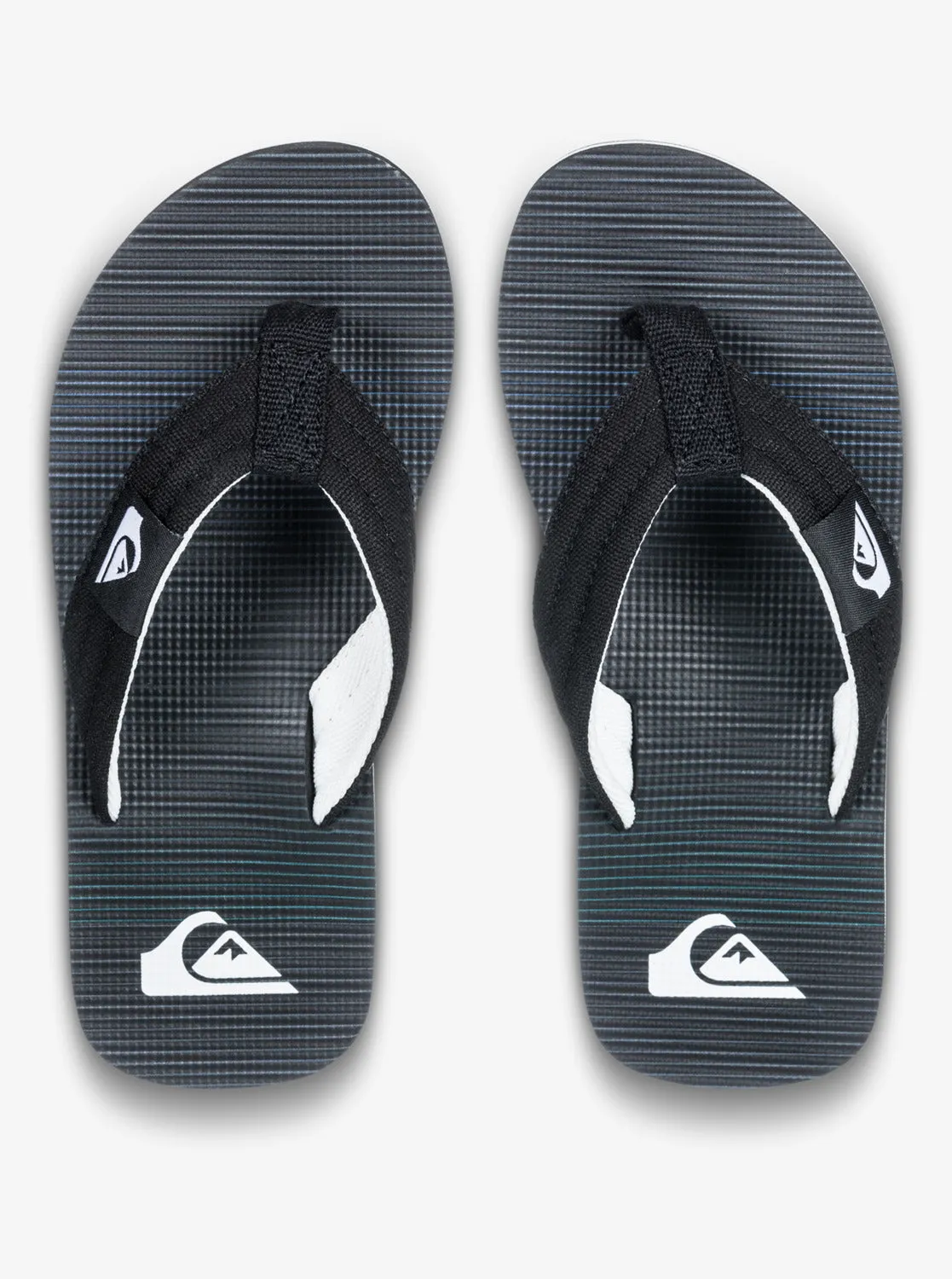Quiksilver Kids' Molokai Layback Flip Flops Black Connect AQBL100591_KVJ8