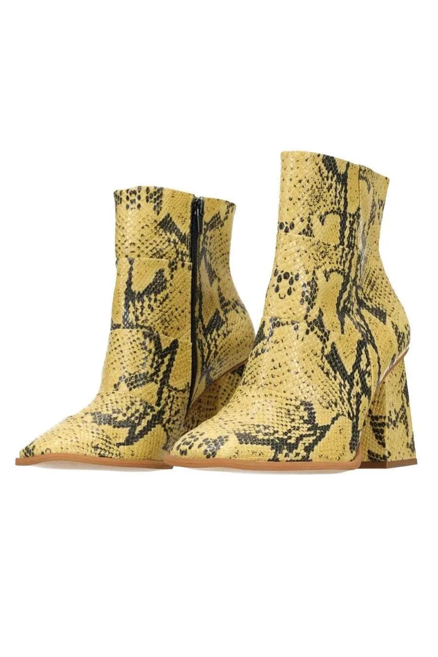 Rocco Boot Mustard Snake