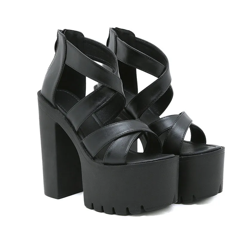 Summer High-heeled Strap Shoes