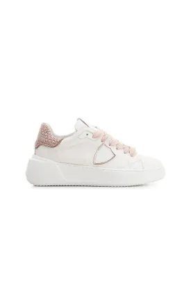 Tres Temple Low Woman Chenille Blanc Rose